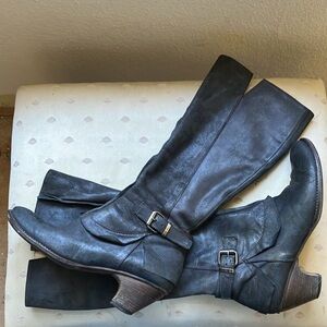 Gidigio 1190 knee high leather boots size 37 riding vintage spat style costume